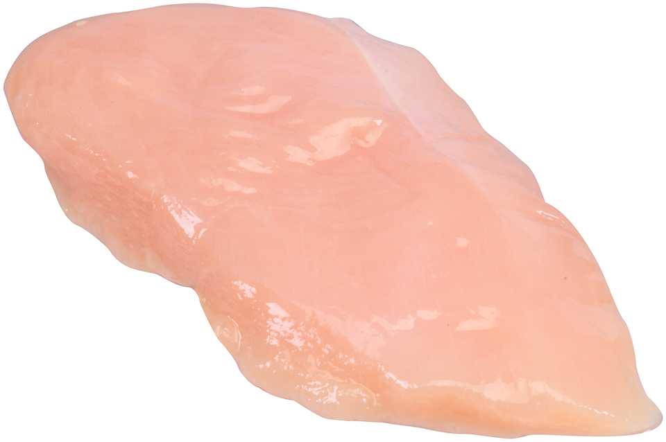 Raw Chef's Trim Boneless Skinless Chicken Breast Portions