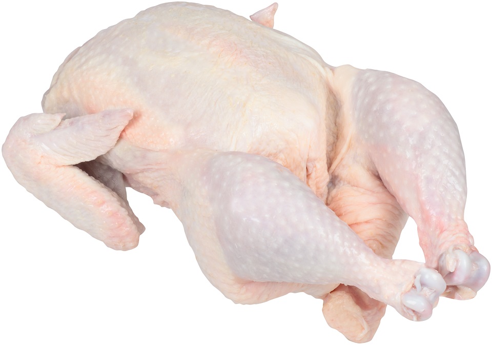 Raw Young Chicken Whole WOGs fresh CVP (3.50-3.75 lb.) packed bulk